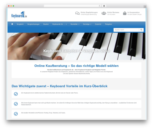 Affiliatetheme amazon WordPress plugin - keyboard1.de