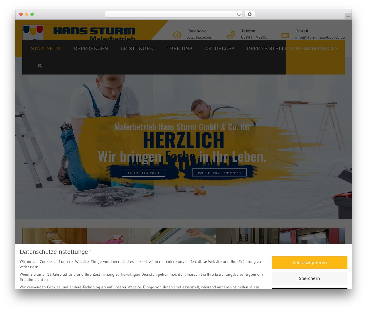 Constructo theme WordPress - sturm-malerbetrieb.de