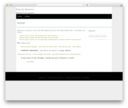 EzyReader WordPress theme - eternitybeckons.com EzyReader WordPress theme - eternitybeckons.com