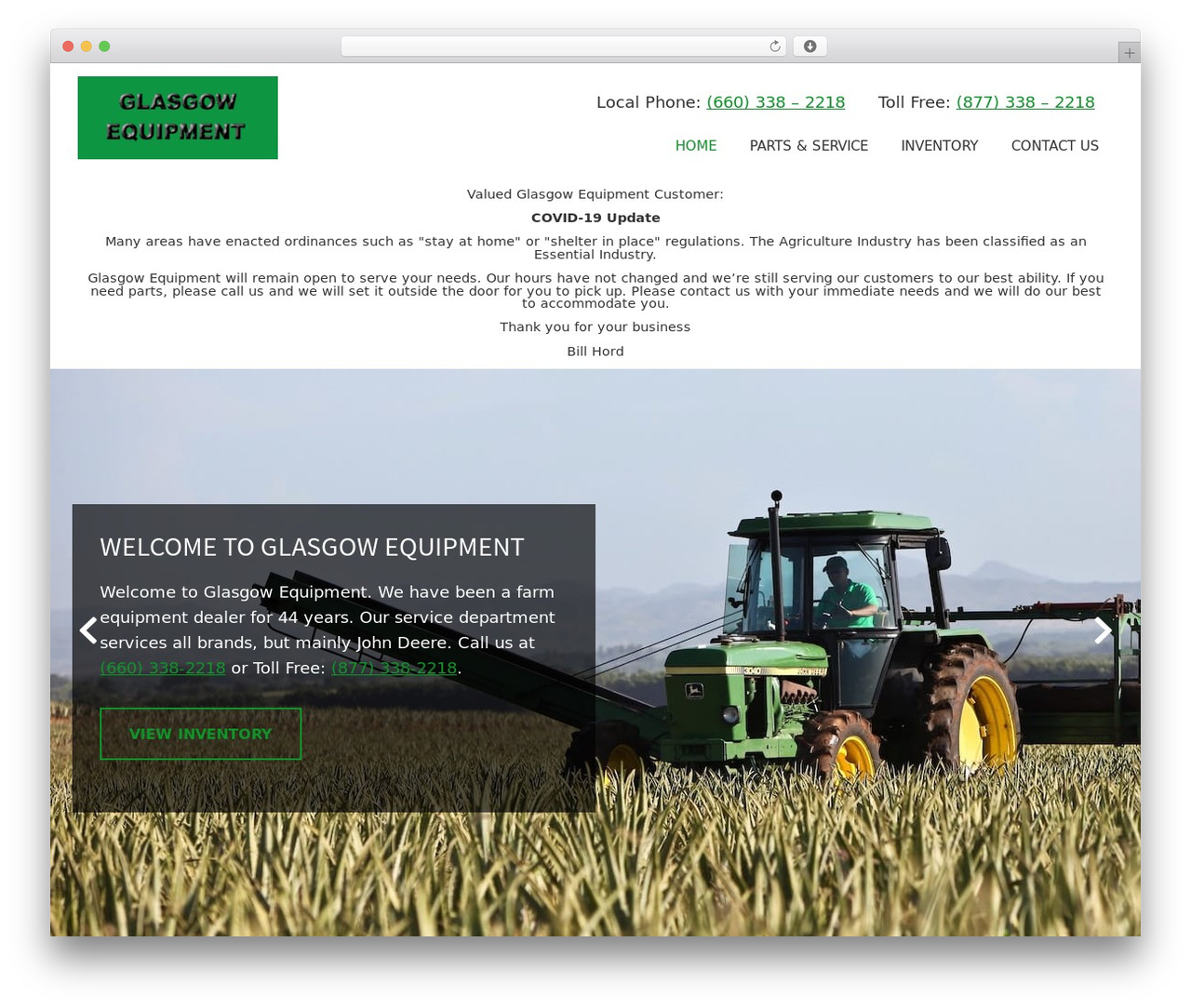 Genesis WordPress theme design - glasgowequip.com