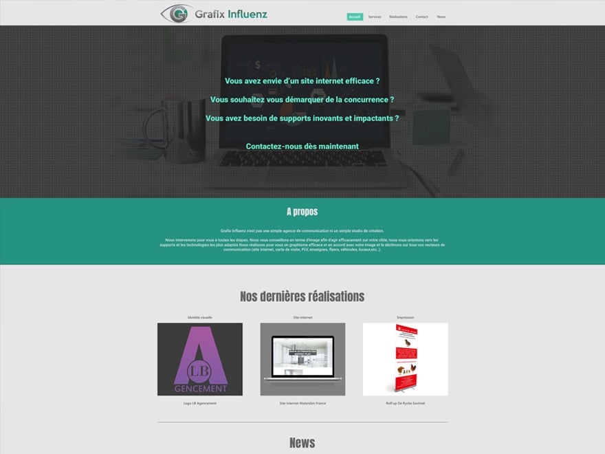 WordPress theme Grafix Influenz by Cyrille THERY