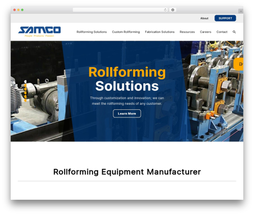 WordPress theme Samco - samco-machinery.com