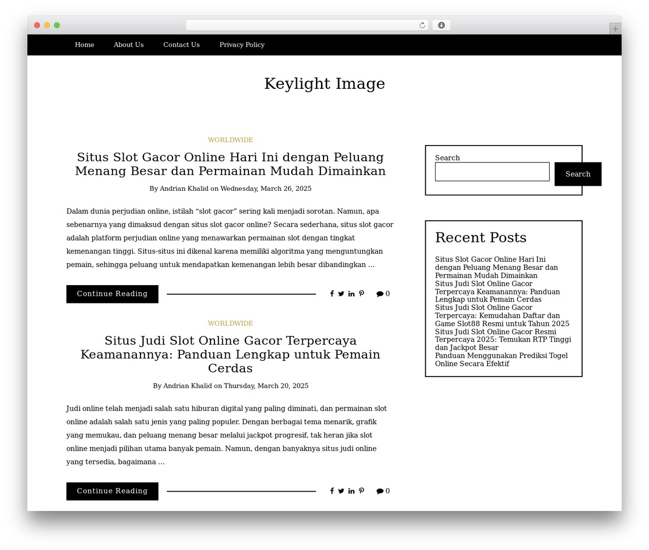 WordPress theme Writee - keylightimage.co.uk