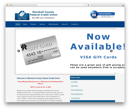 Builder WordPress theme - marshallcountyfcu.com