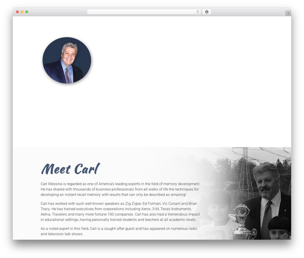 Custom Theme WordPress theme design - carlmessina.com