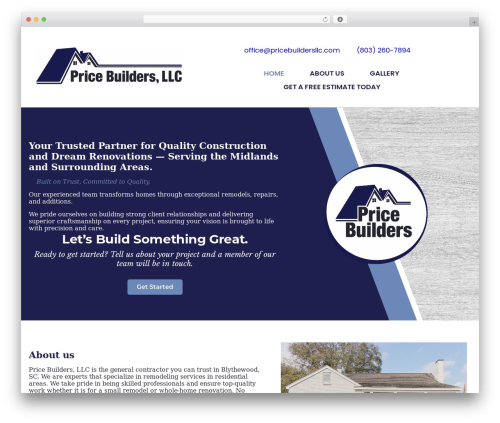 GWD Lean WordPress theme - pricebuildersllc.com