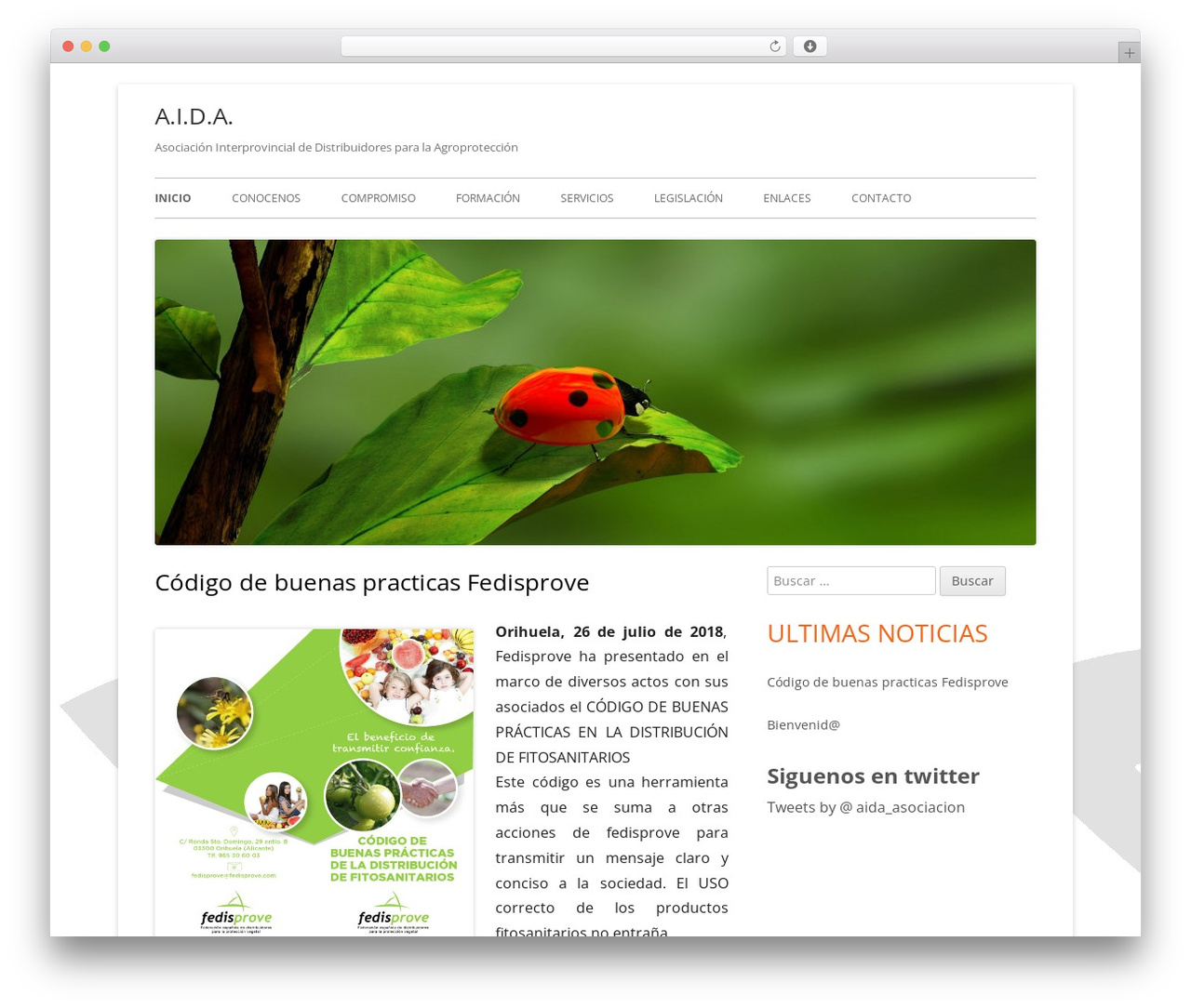 Tiny Framework WordPress theme - aidainfo.com