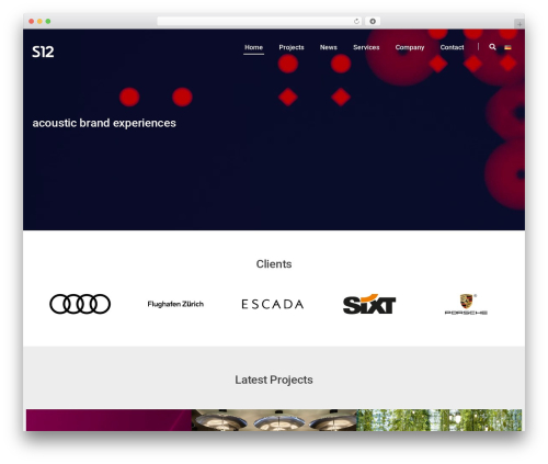 WordPress theme Universal WP - s12.de/en/home