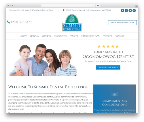 WordPress website theme Beaver Builder Theme - summitdentalexcellence.com