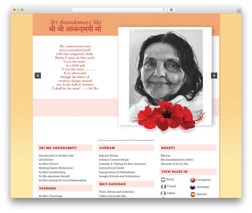 Content_timeline WordPress plugin - anandamayi.org
