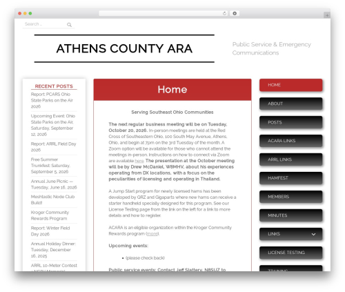 WP theme Actinia - ac-ara.org