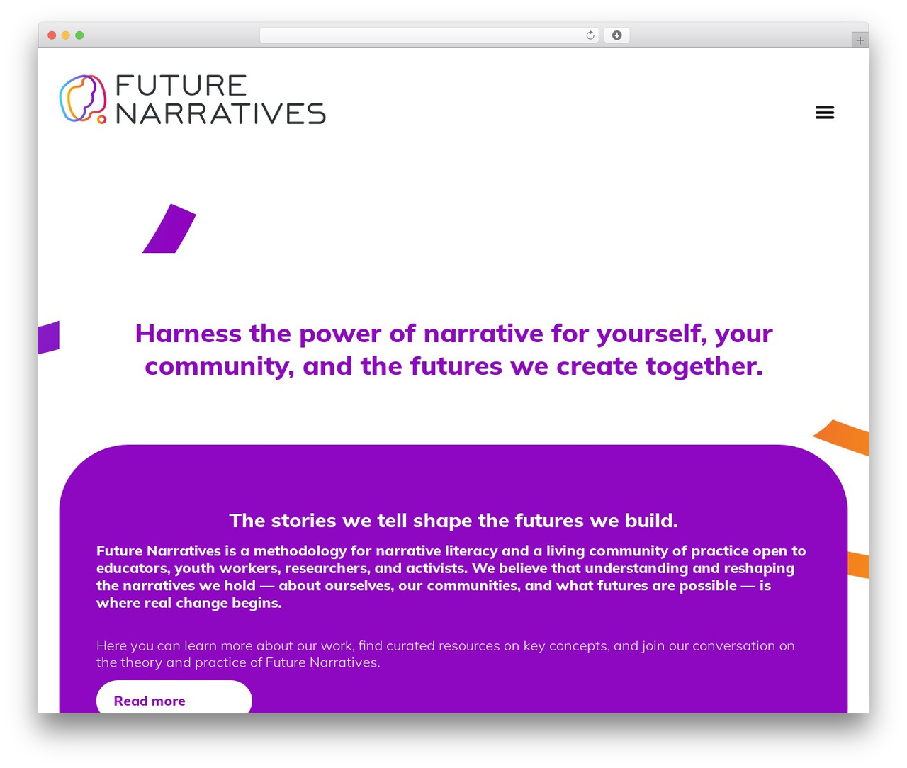 Future Narratives WordPress theme - futurenarratives.eu