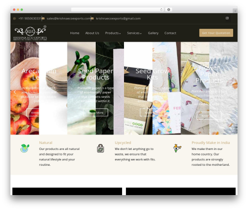 Orgarium themer WordPress plugin - krishnaecoexports.com