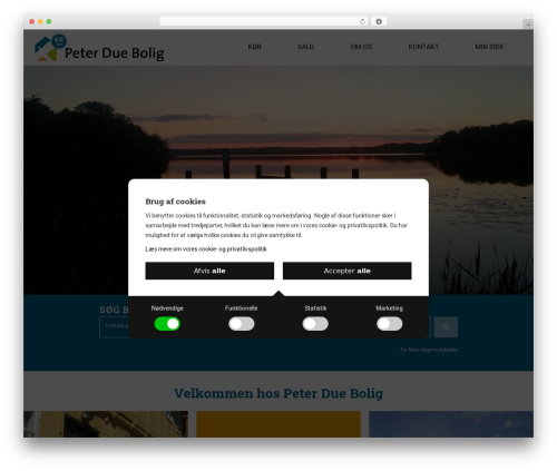 peterdue WordPress theme - peterduebolig.dk