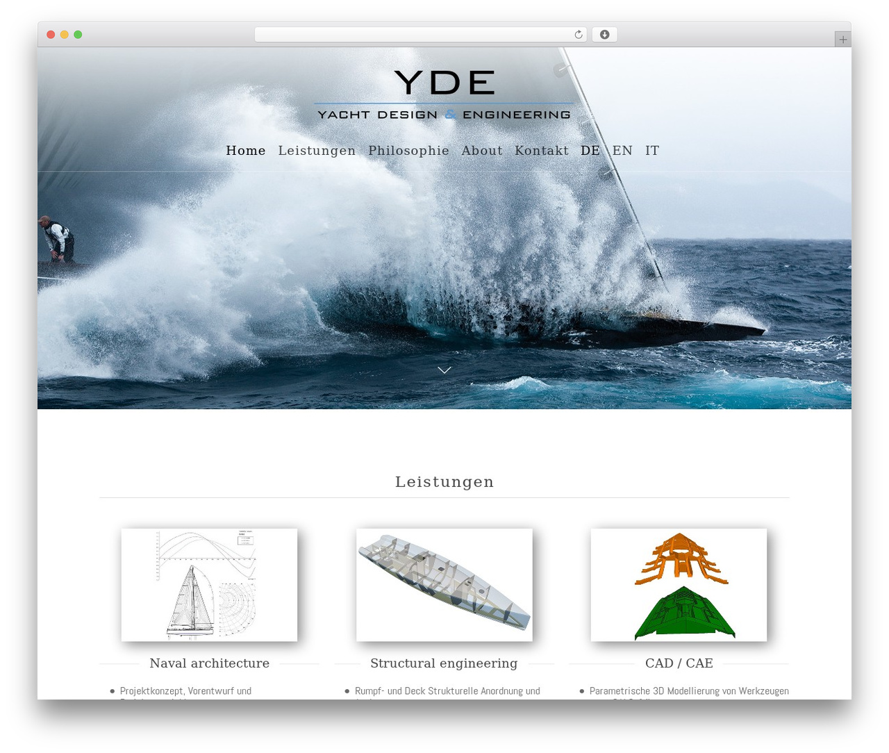 WordPress theme Salient - yacht-design-engineering.com