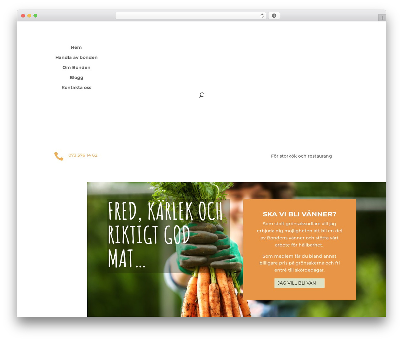 WordPress theme Divi - bondenpasodertuna.se