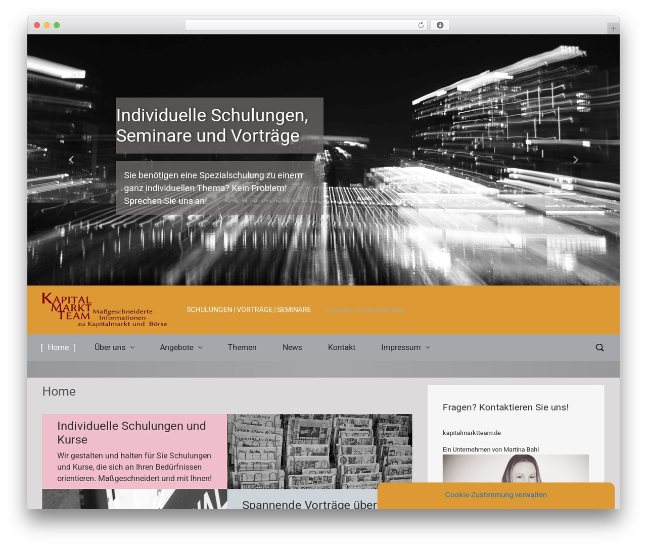 WordPress theme evolve Plus - kapitalmarktteam.de