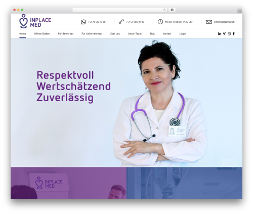 Mkdf core WordPress plugin - inplacemed.ch