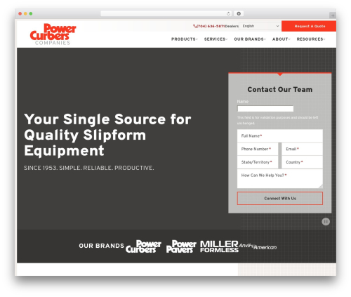 WordPress theme TriMark Framework - powercurbers.com