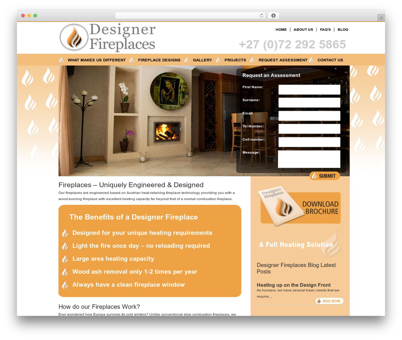 WordPress theme U-Design - designerfireplaces.co.za