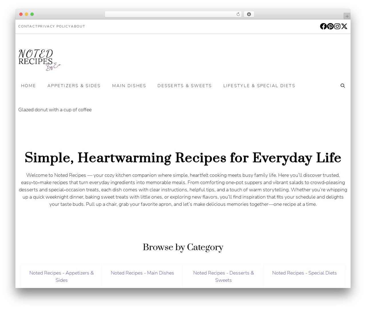 GeneratePress theme WordPress - notedrecipes.net
