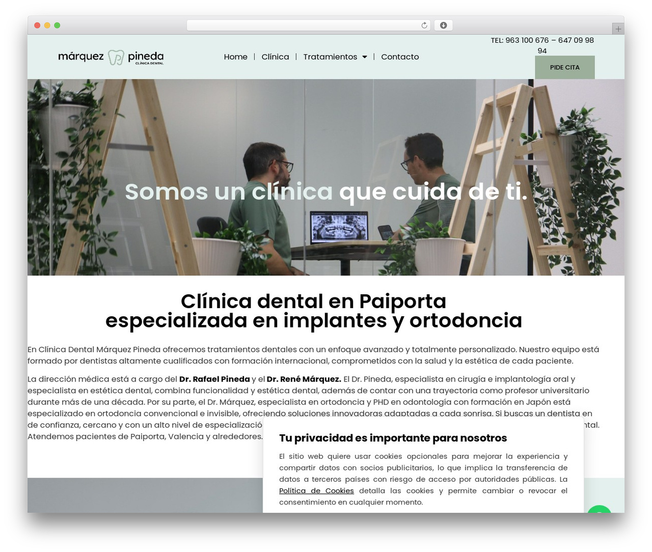 Hello Elementor WordPress theme - marquezpinedadental.com