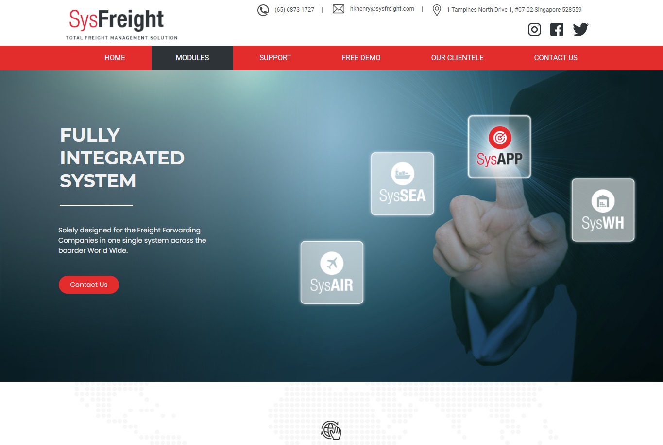 Theme WordPress SysFreight by @marcolaureano_