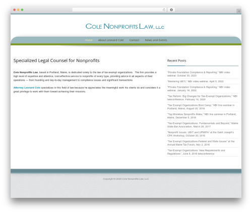 WordPress theme Preference Lite - colenonprofitslaw.com