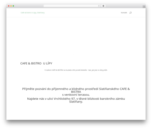 Divi theme WordPress - cafebistroulipy.cz