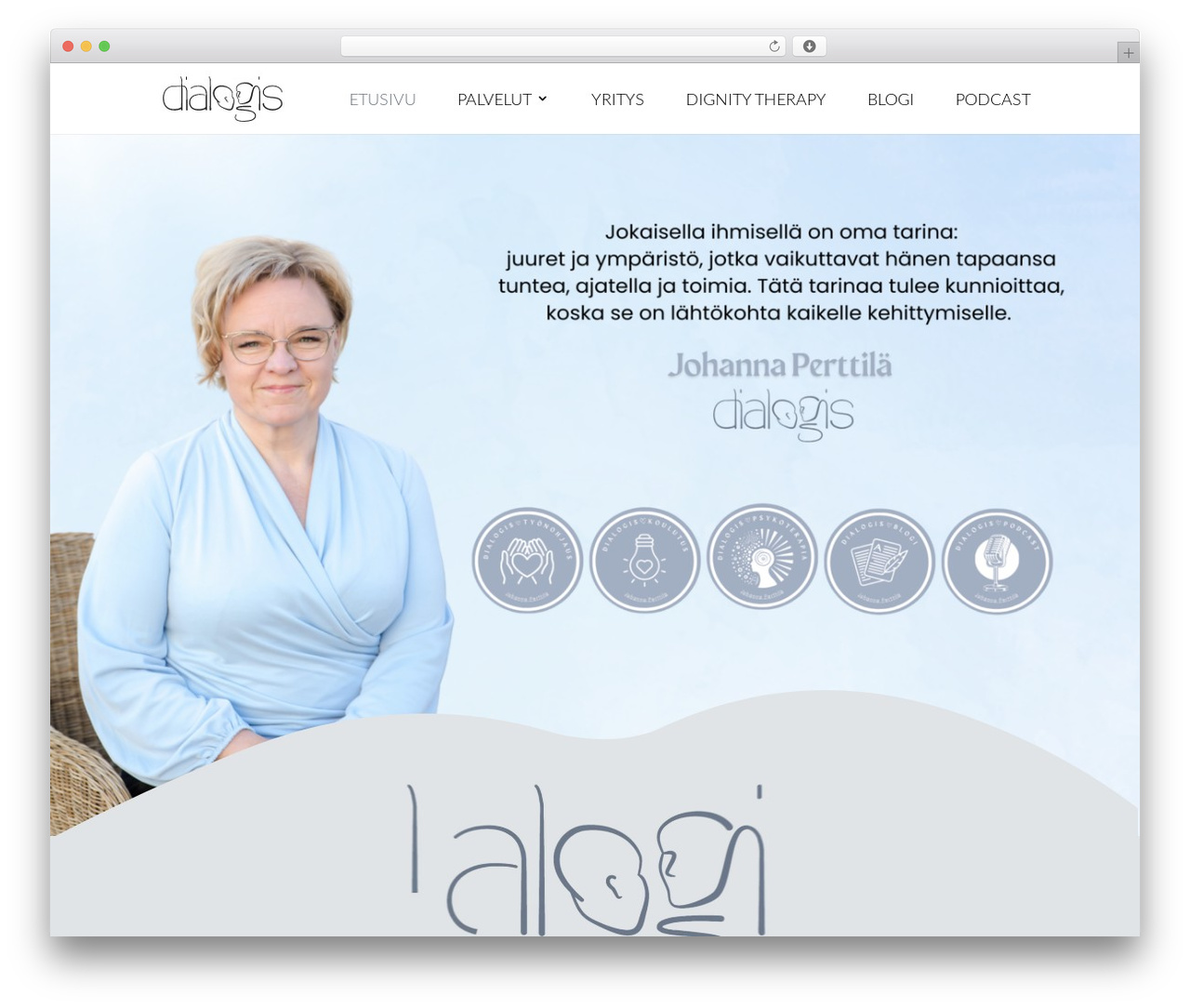 Divi WordPress theme - dialogis.fi