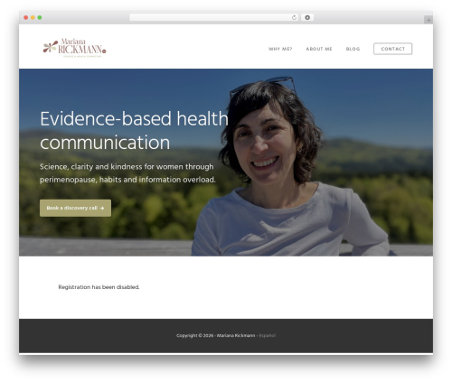 Genesis WordPress theme - marianarickmann.com