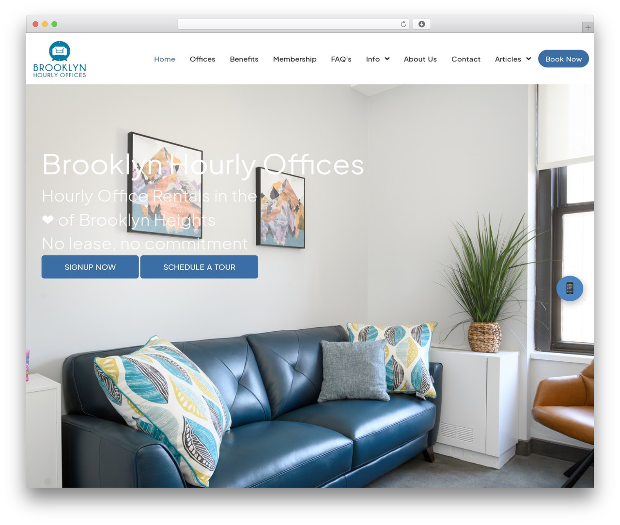Hello Elementor Child WordPress theme design - brooklynhourlyoffices.com