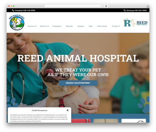 Reach Local premium WordPress theme - reedanimalhospital.com