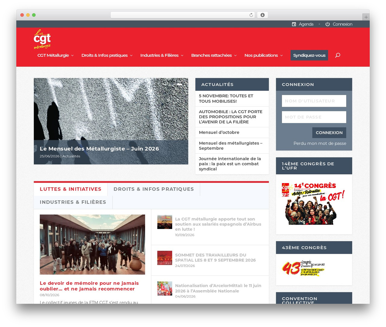 Theme WordPress Extra - ftm-cgt.fr