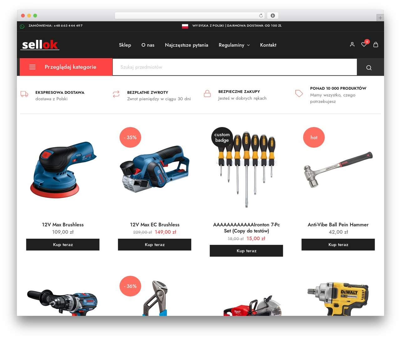 WordPress theme Razzi - sellok.pl