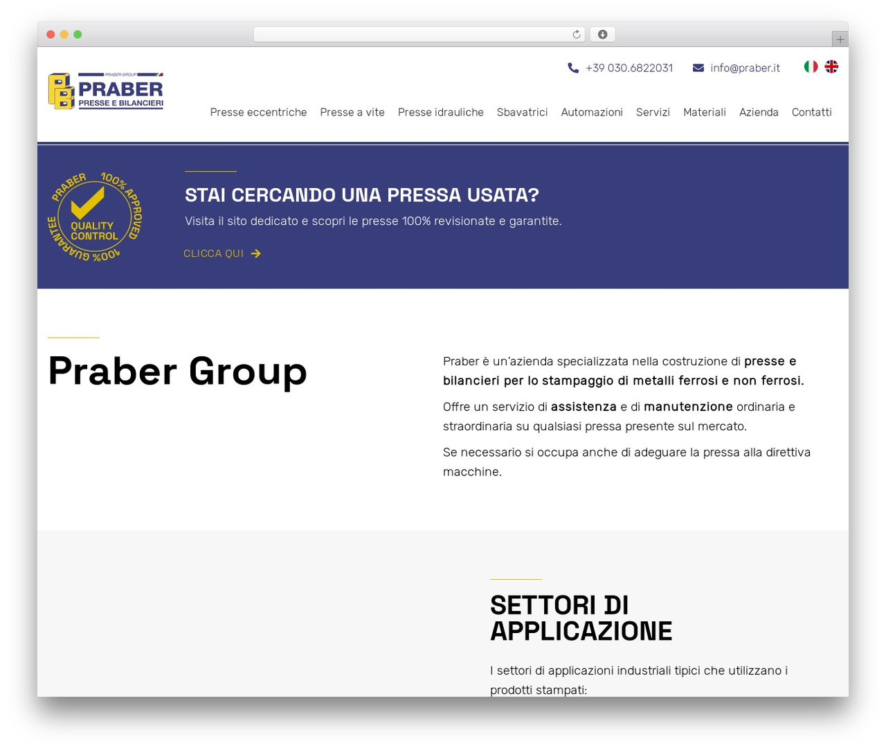 Avada WordPress theme - prabergroup.com
