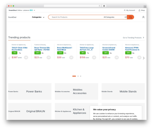 Best WordPress theme Electro - soumideal.com