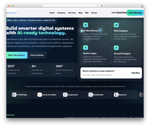 invite WordPress theme - brainamaze.com