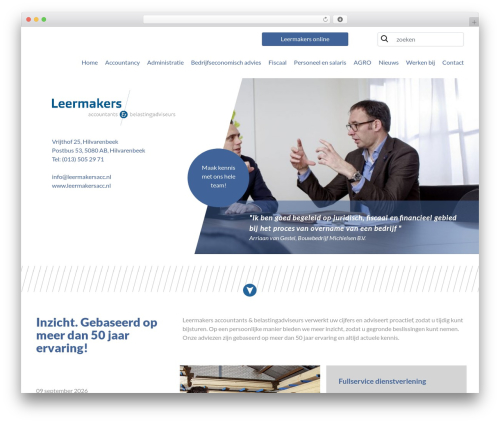 Leermakers WordPress theme - leermakersacc.nl