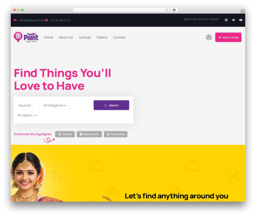 Lestin WordPress theme - tamilspoint.com
