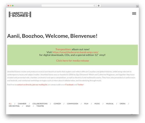 Pine WordPress theme - unsettledscores.com