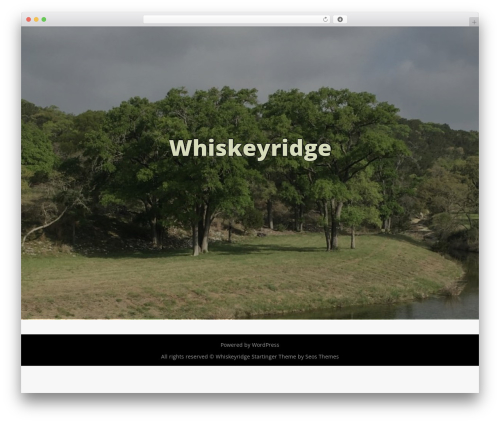 Startinger WordPress theme design - whiskeyridge.net