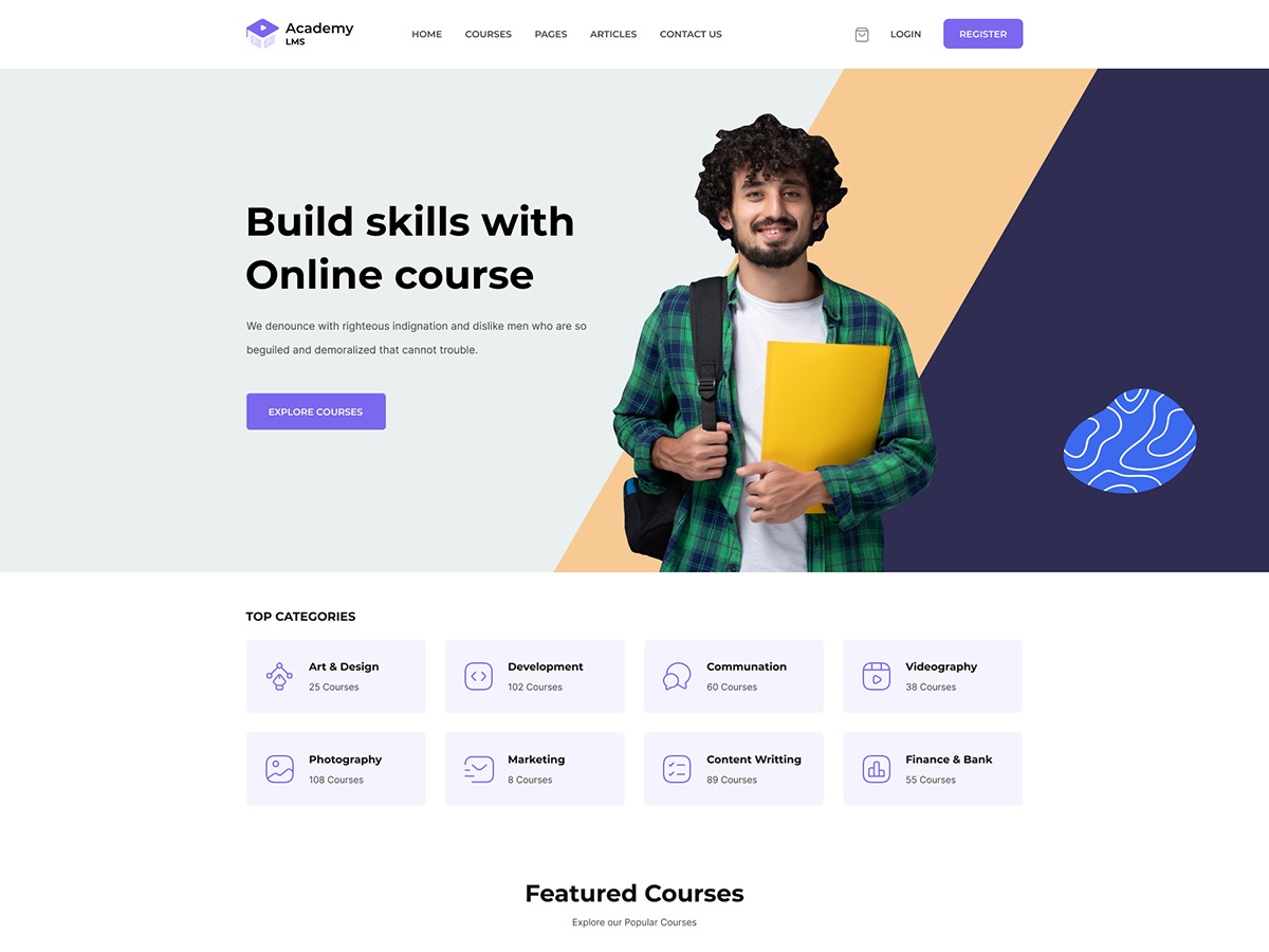 WordPress theme Hello Academy