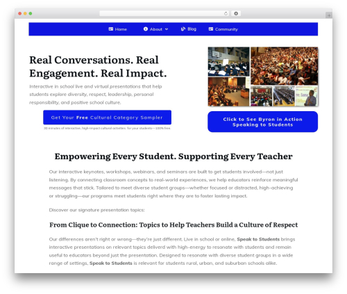 WordPress theme Thrive Theme Builder - speaktostudents.com