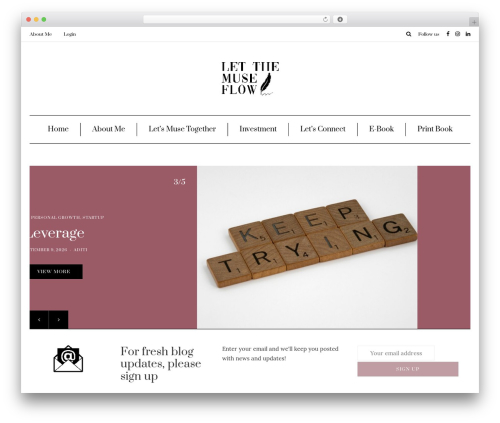 Florian theme WordPress - letthemuseflow.com