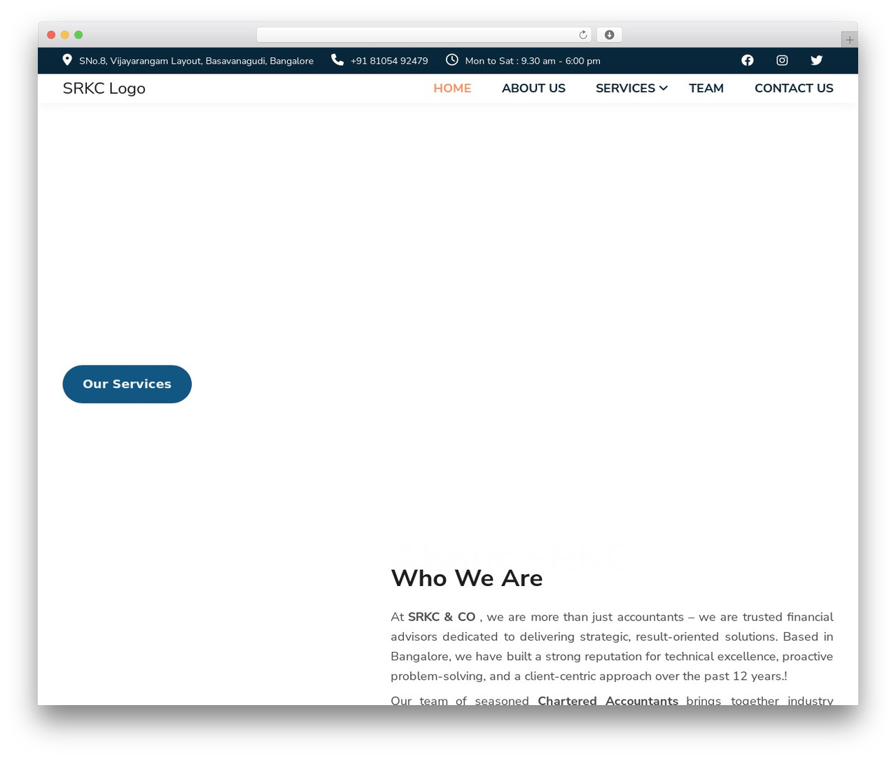 Tecobytes WordPress theme - srkc.co