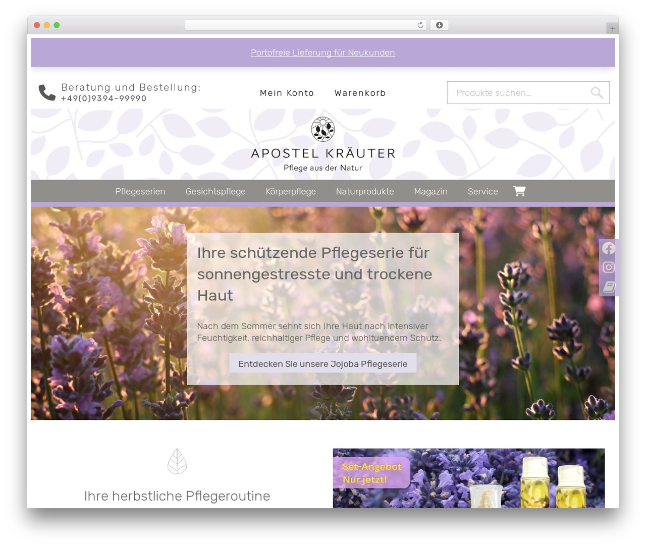 Quantum Theme WordPress ecommerce theme - apostel-kraeuter.de