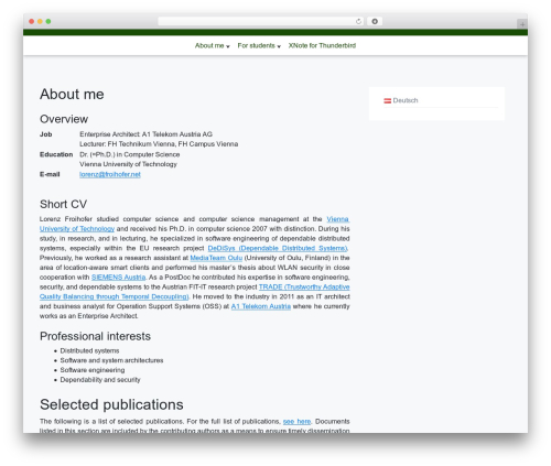 Theme WordPress Trex - froihofer.net