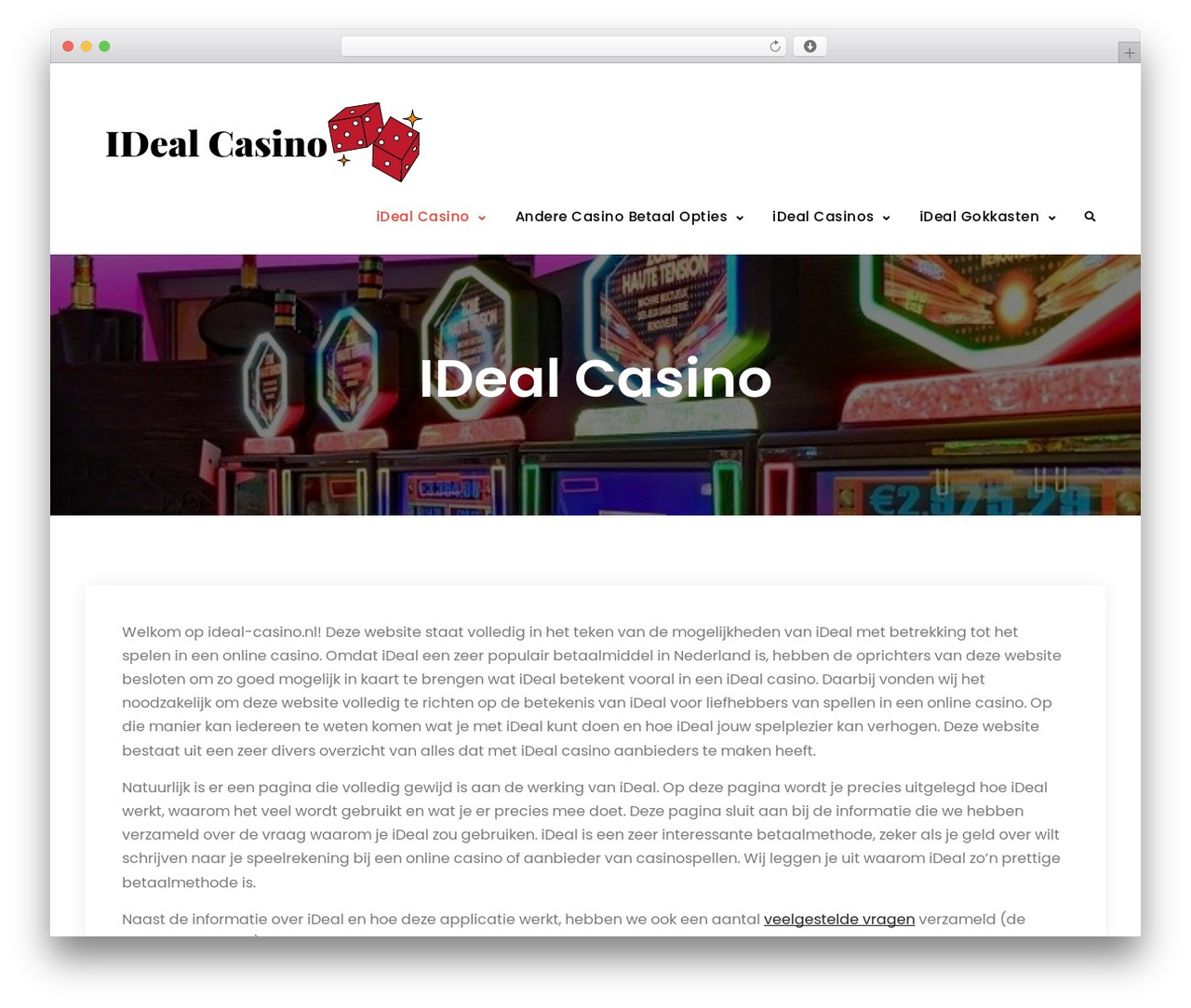 WordPress theme Stygian - ideal-casino.nl