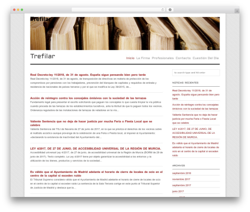 WordPress theme BasicamenteBlog - trefilar.es